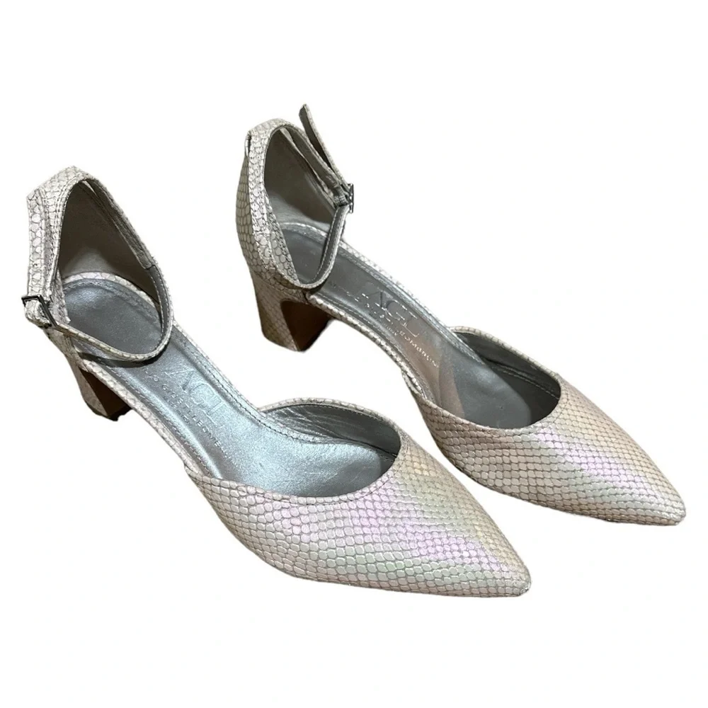 EUC - AGL Attilio Giusti Leombruni D'Orsay Shim Snake Heels - size 12 (42)